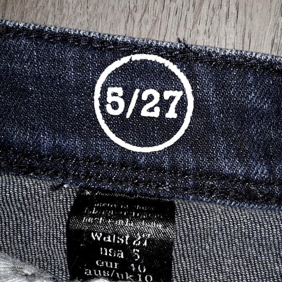 Fox Racing Stealth Short Jean Shorts Size 5/27 Distressed Denim Dark Wash - Picture 5 of 5